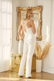 Sequin Sleeveless Wedding Jumpsuit by Nox Anabel JE926