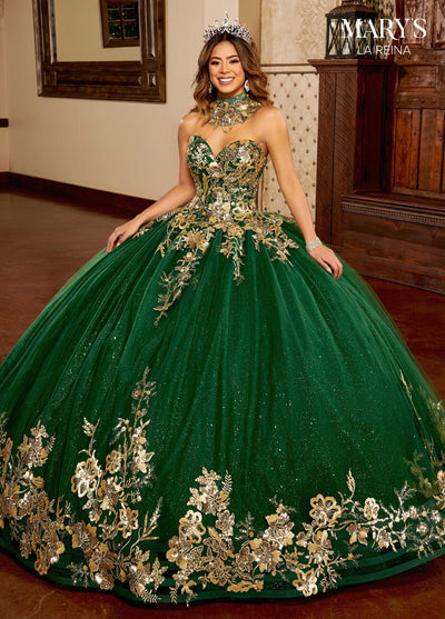 Sequin Strapless Quinceanera Dress by Mary's Bridal MQ2158