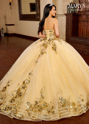 Sequin Strapless Quinceanera Dress by Mary's Bridal MQ2158