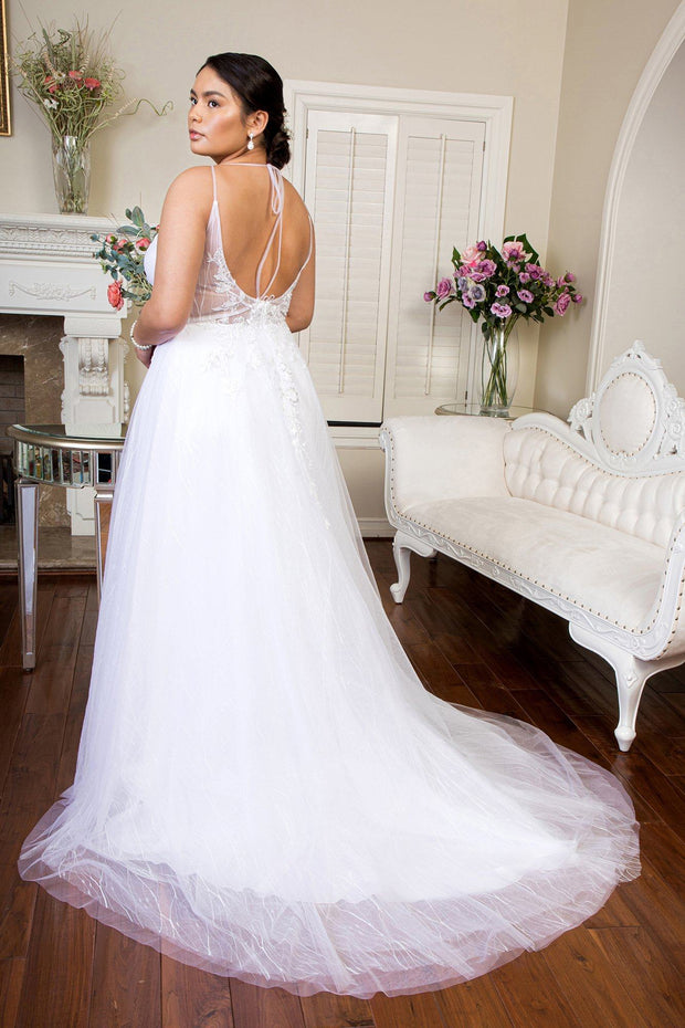 Sheer Bodice Wedding Dress by Elizabeth K GL1907