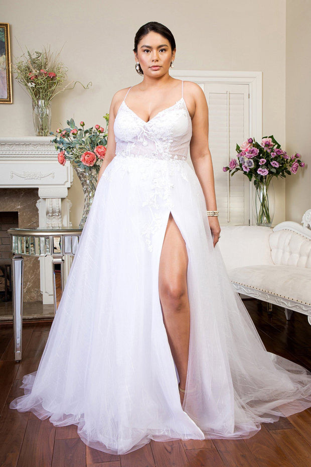 Sheer Bodice Wedding Dress by Elizabeth K GL1907