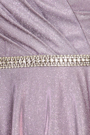Short Beaded Metallic Glitter Dress by Cinderella Couture