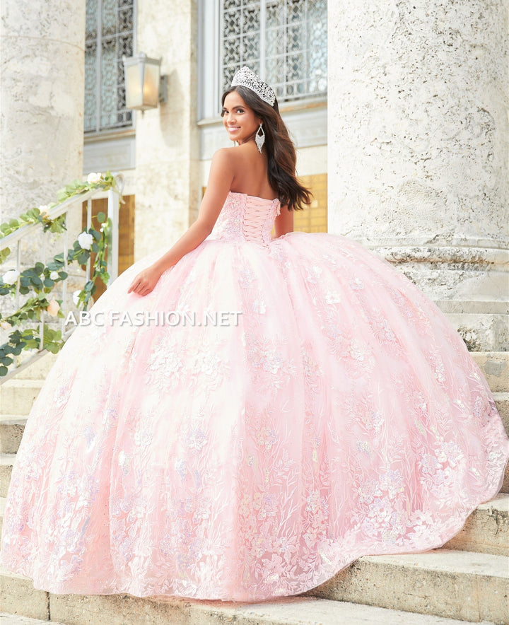 Short Cape Quinceanera Dress by House of Wu 26029