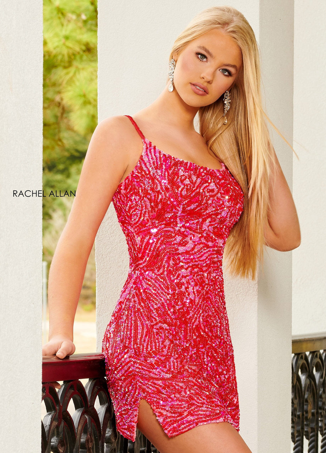 Short Iridescent Sequin Dress by Rachel Allan 40183