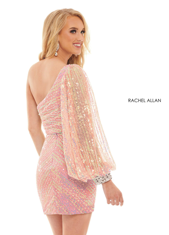 Short Long Sleeve 2-Piece Dress by Rachel Allan 40174
