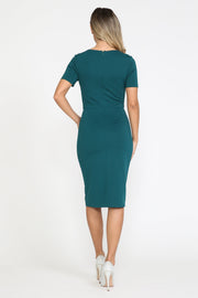 Short Sleeve Jersey Cocktail Dress by Poly USA 8524