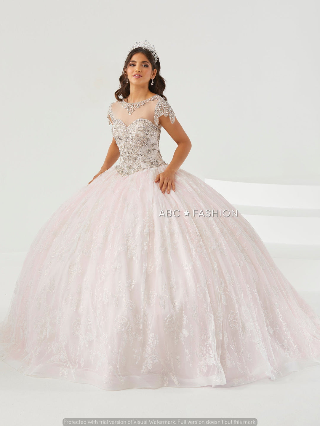 Short Sleeve Quinceanera Dress by House of Wu 26007