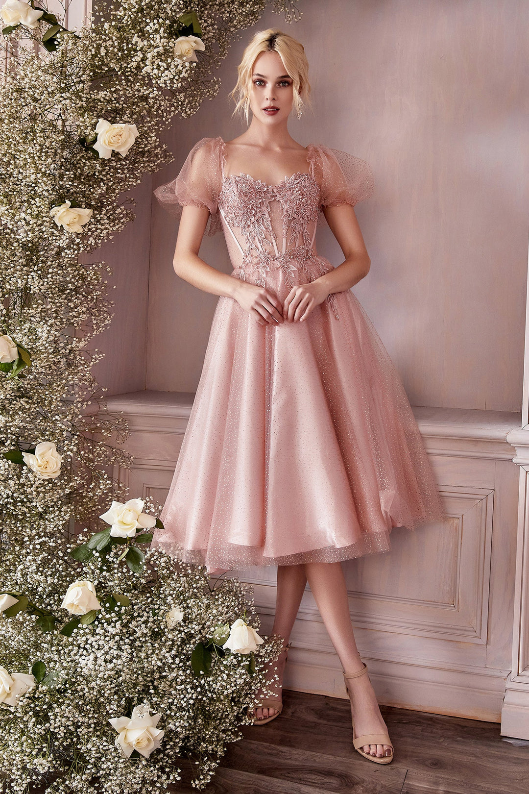 light pink short formal dresses One Shoulder Layered Prom, Pink Layered Homecoming, Pink Fo Bridelily All color are available from our color chart Simple Pink A-line Satin V