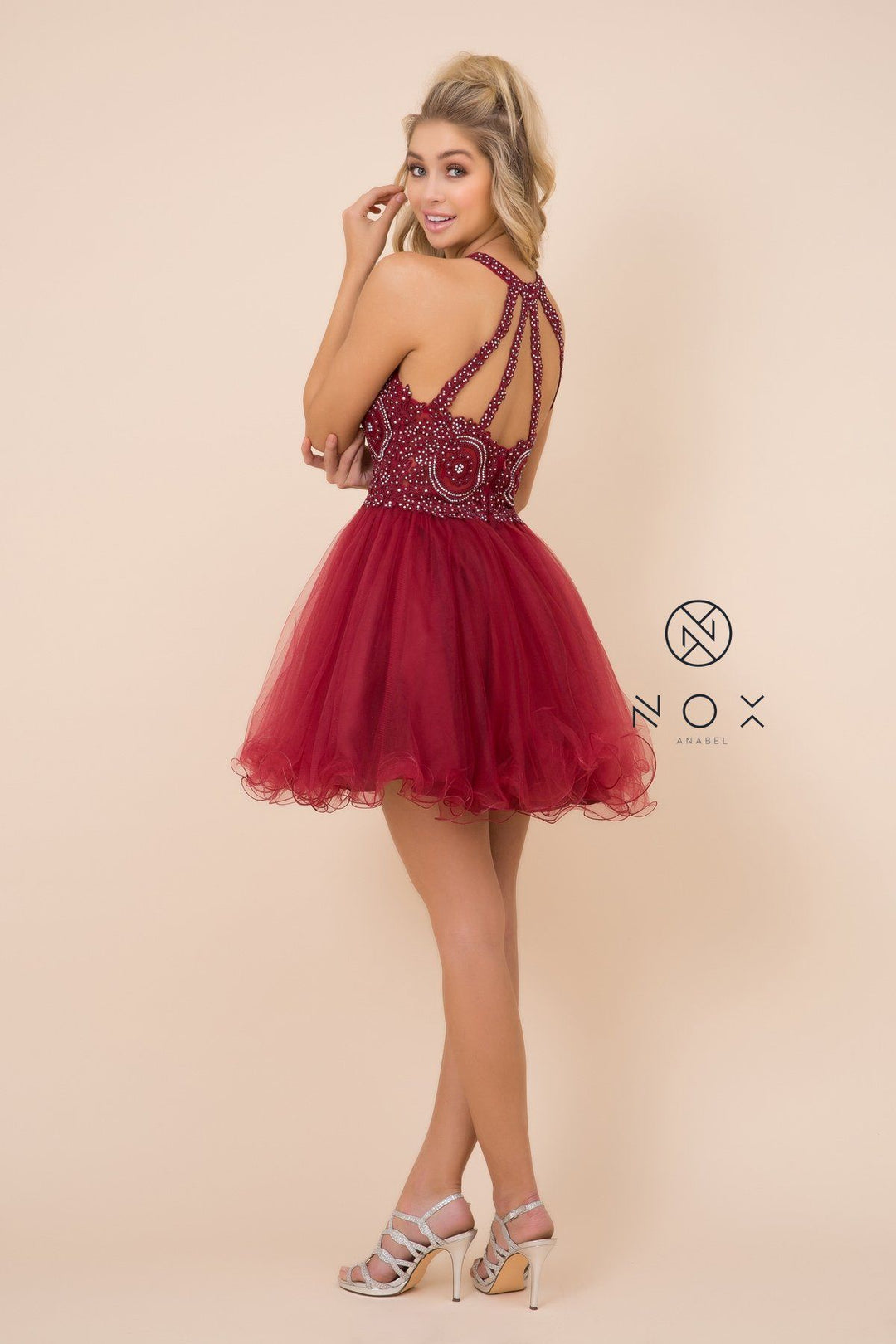 red short tulle dress Red Tulle Lace Spaghetti Straps Homecoming Dresses, Short Prom Dress, MH530