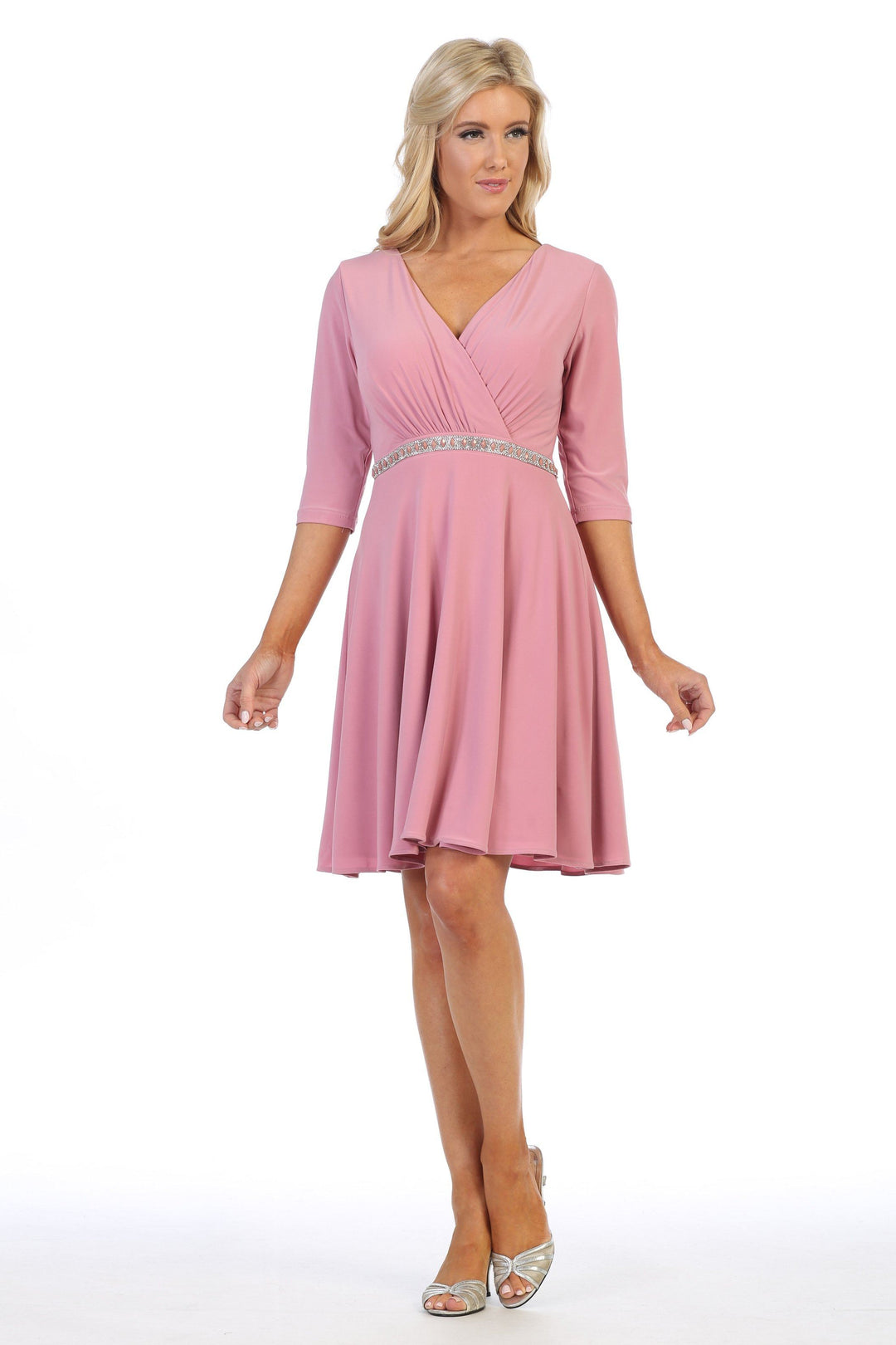 V neck jersey dress cheap