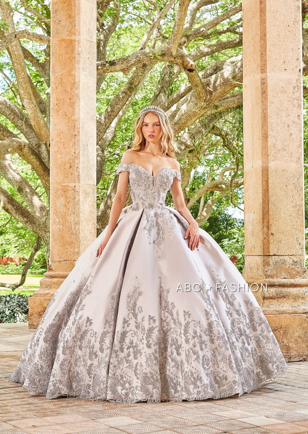 Silver Quinceanera Dress by Ragazza DV71-571