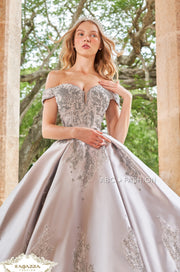 Silver Quinceanera Dress by Ragazza DV71-571
