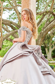 Silver Quinceanera Dress by Ragazza DV71-571