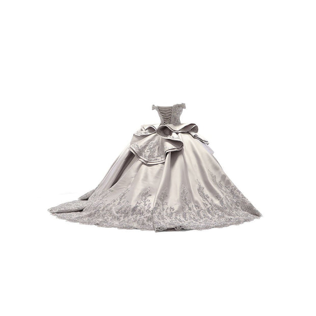 Silver Quinceanera Dress by Ragazza DV71-571