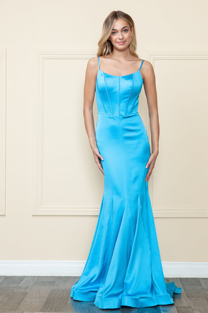 Sleeveless Charmeuse Mermaid Dress by Poly USA 9006