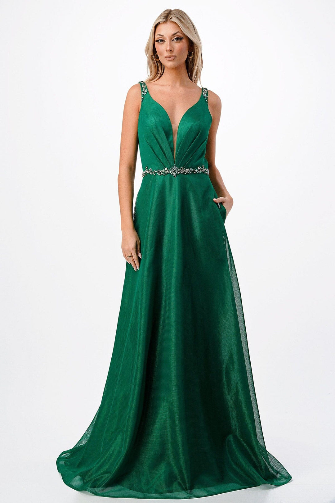 Sleeveless Deep Sweetheart A-line Gown by Coya P2115