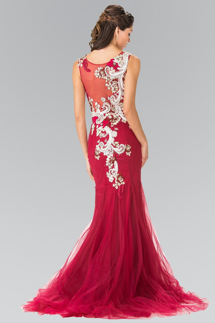 Sleeveless Embroidered Mermaid Dress by Elizabeth K GL2318-Long Formal Dresses-ABC Fashion