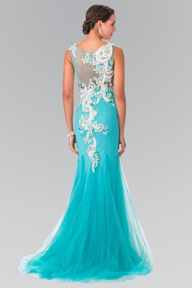 Sleeveless Embroidered Mermaid Dress by Elizabeth K GL2318-Long Formal Dresses-ABC Fashion