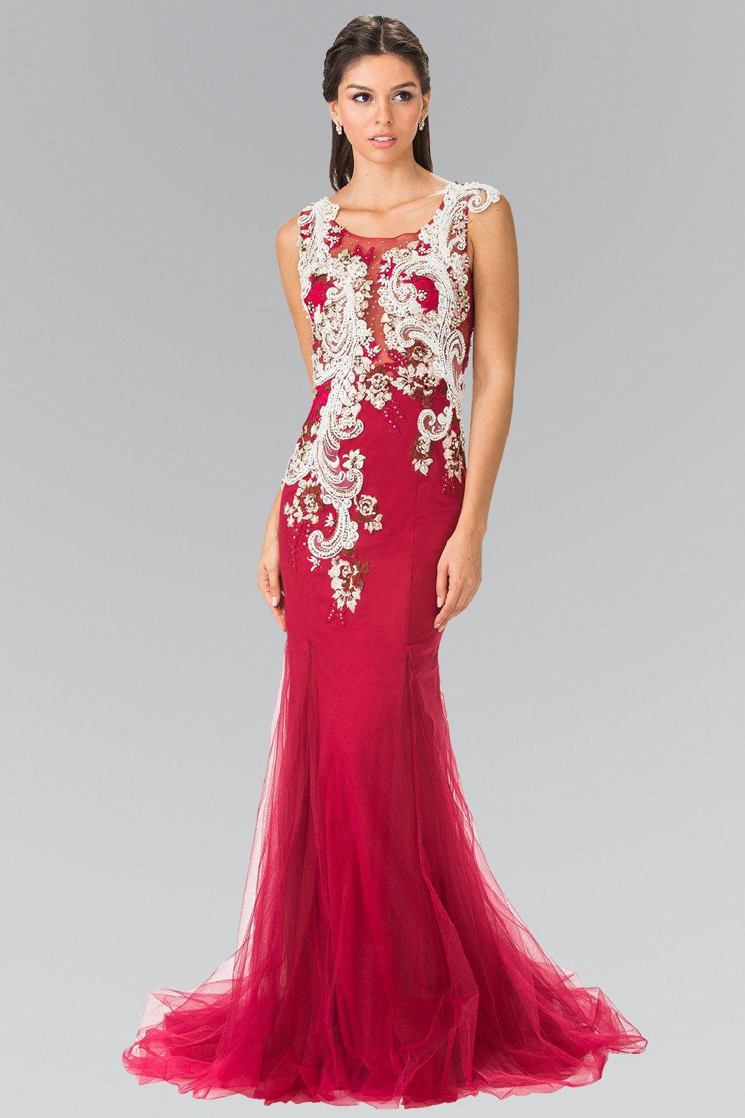 Sleeveless Embroidered Mermaid Dress by Elizabeth K GL2318-Long Formal Dresses-ABC Fashion