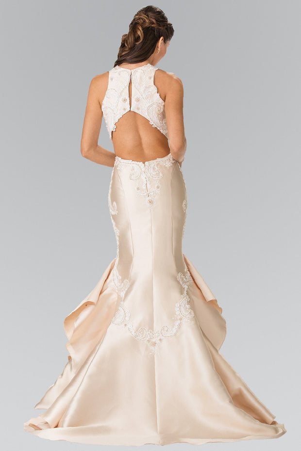 Sleeveless Embroidered Mermaid Gown by Elizabeth K GL2356-Long Formal Dresses-ABC Fashion