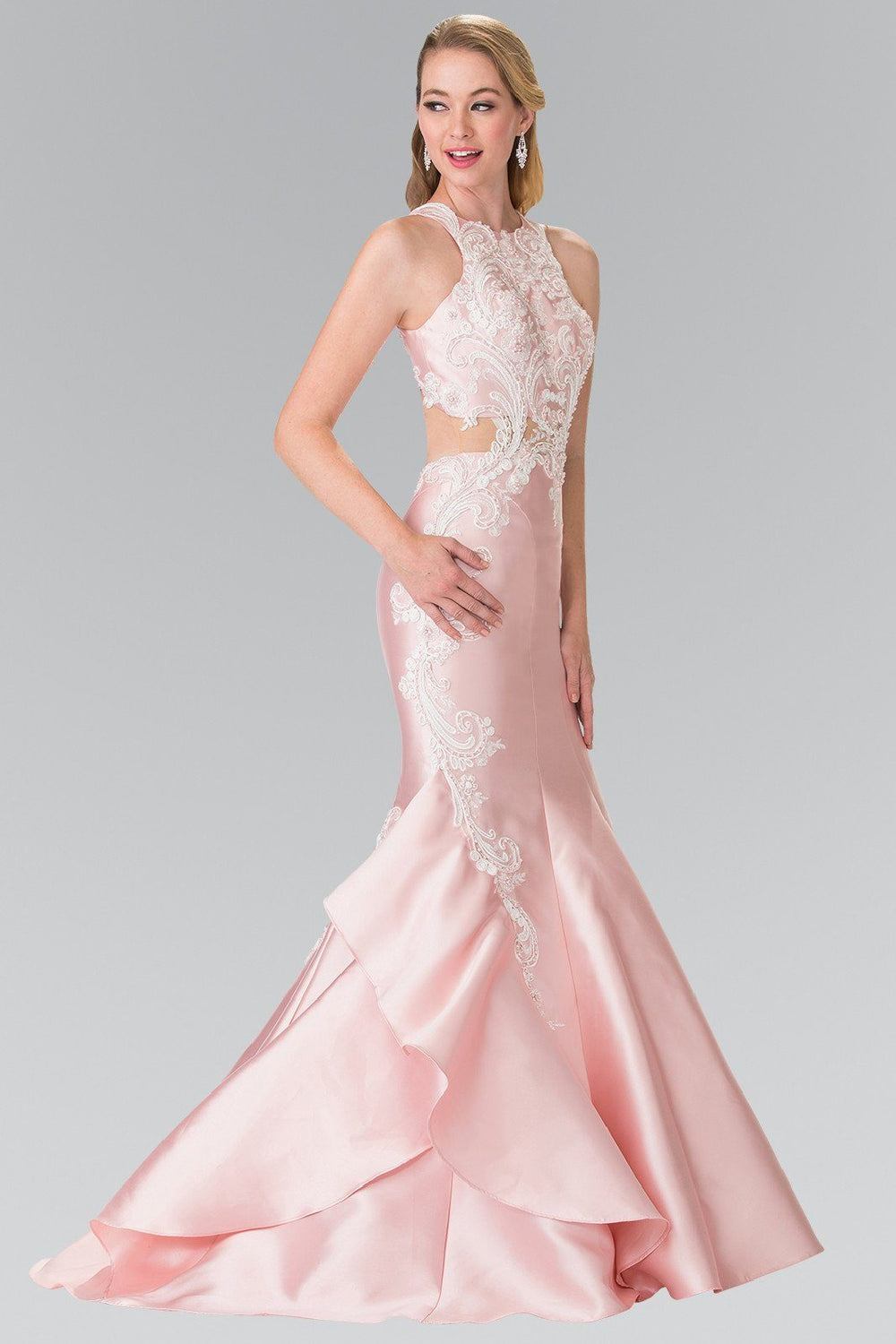 Sleeveless Embroidered Mermaid Gown by Elizabeth K GL2356-Long Formal Dresses-ABC Fashion