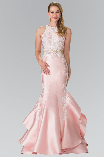 Sleeveless Embroidered Mermaid Gown by Elizabeth K GL2356-Long Formal Dresses-ABC Fashion