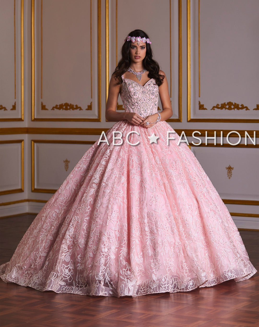 Sleeveless Lace Quinceanera Dress by House of Wu 26940-Quinceanera Dresses-ABC Fashion