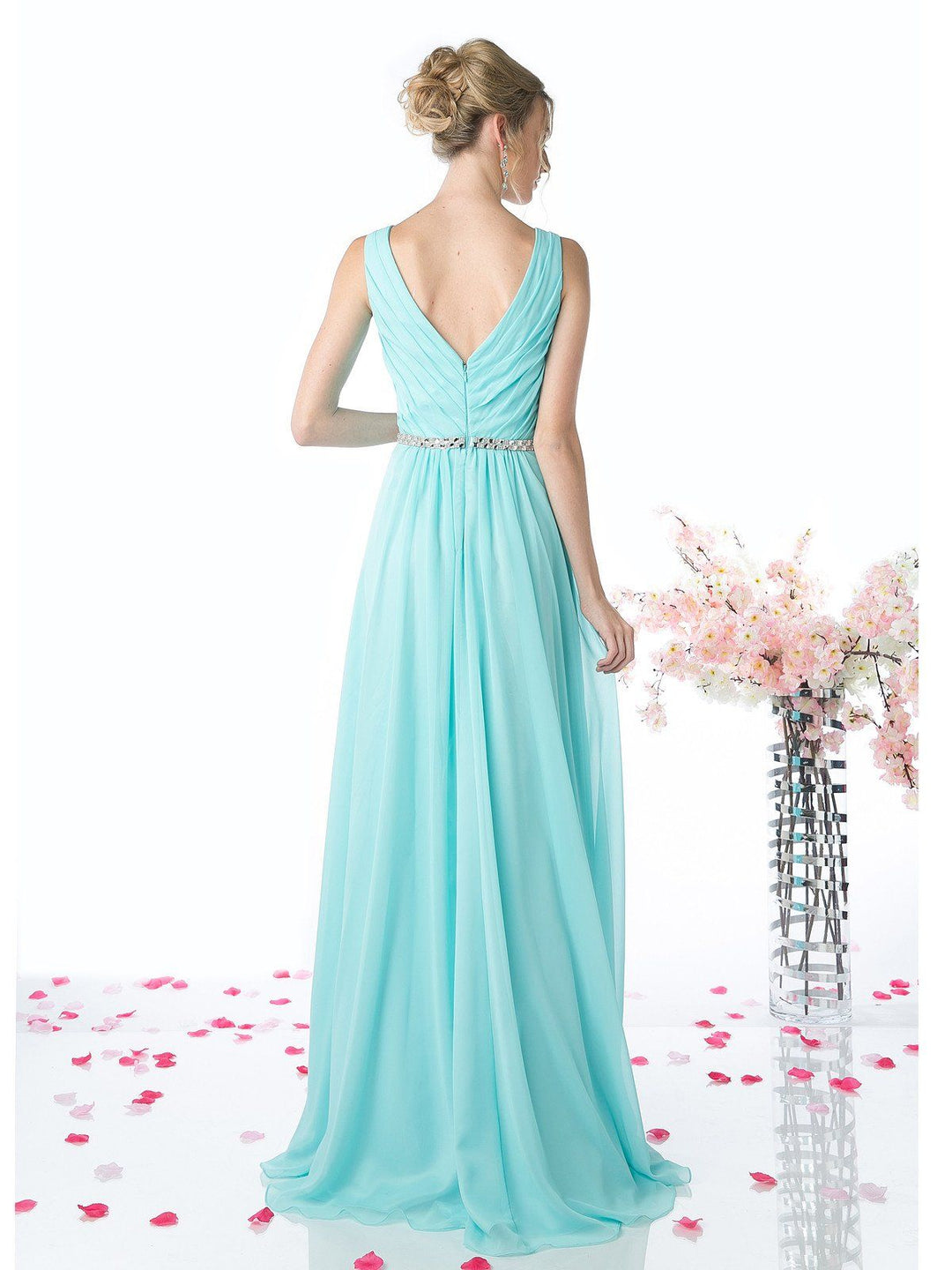 aqua v neck chiffon dress - exclusive AQUA V Neck Chiffon Dress - Exclusive