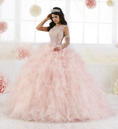 Sleeveless Ruffled Quinceanera Dress by House of Wu 26901-Quinceanera Dresses-ABC Fashion