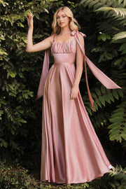 Sleeveless Satin Gown by Cinderella Divine 7490