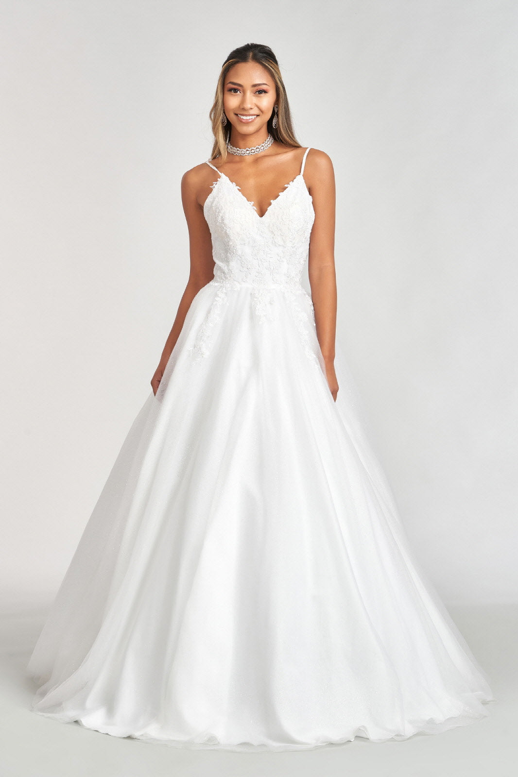 Sleeveless V-Neck Ball Gown by Elizabeth K GL1989