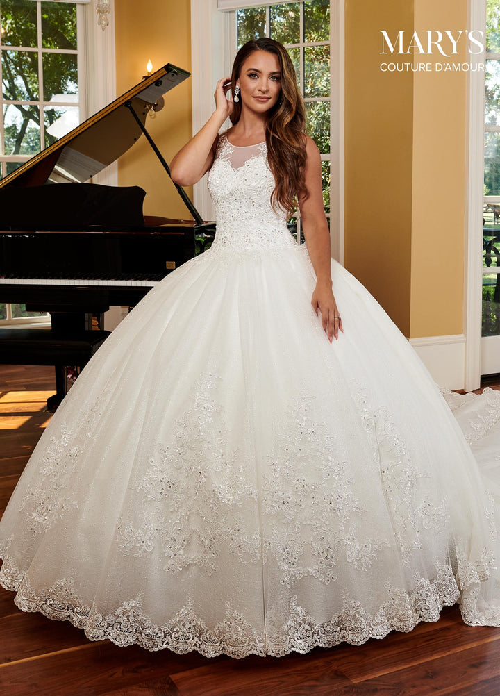 Sleeveless Wedding Dress by Mary's Bridal 6364