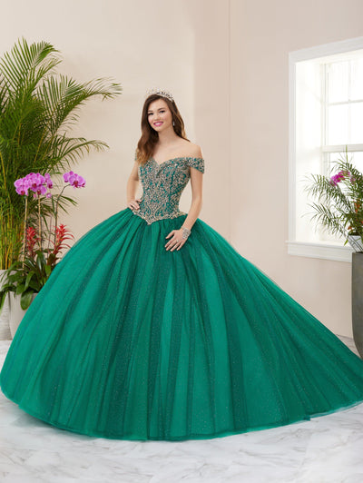 Sparkle Off Shoulder Quinceanera Dress by Fiesta Gowns 56406
