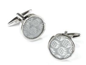 Stainless Steel Round Cufflinks-Men's Cufflinks-ABC Fashion