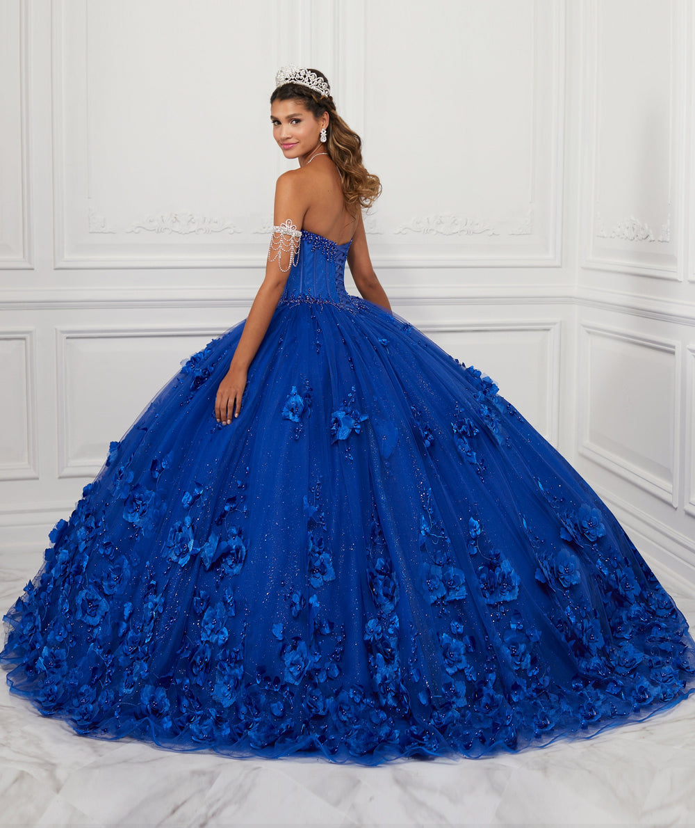 Strapless 3D Floral Tulle Quinceanera Dress by House of Wu 26950-Quinceanera Dresses-ABC Fashion