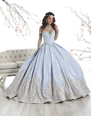 Strapless A-line Satin Quinceanera Dress by House of Wu 26874-Quinceanera Dresses-ABC Fashion