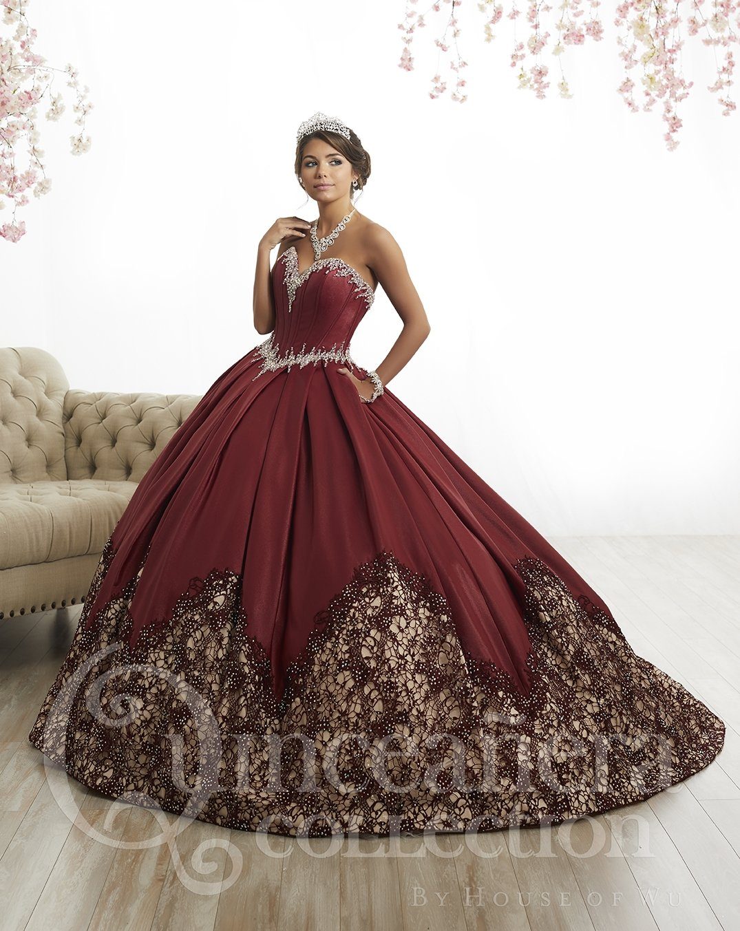 Strapless A-line Satin Quinceanera Dress by House of Wu 26874-Quinceanera Dresses-ABC Fashion