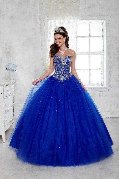 Strapless Beaded Dress by House of Wu Fiesta Gowns Style 56281-Quinceanera Dresses-ABC Fashion