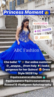 Strapless Beaded Dress by House of Wu Fiesta Gowns Style 56281-Quinceanera Dresses-ABC Fashion