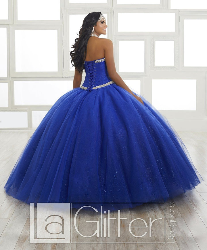 Strapless Glitter Dress by House of Wu LA Glitter 24030-Quinceanera Dresses-ABC Fashion