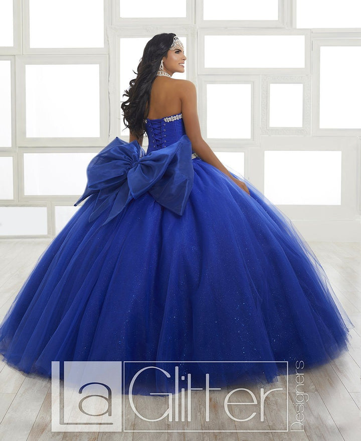 Strapless Glitter Dress by House of Wu LA Glitter 24030-Quinceanera Dresses-ABC Fashion