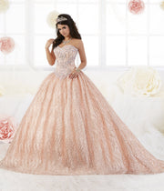 Strapless Glitter Quinceanera Dress by House of Wu 26896-Quinceanera Dresses-ABC Fashion