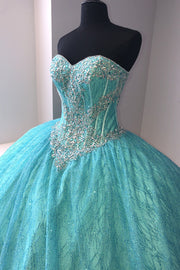 Strapless Glitter Quinceanera Dress by House of Wu 26896-Quinceanera Dresses-ABC Fashion