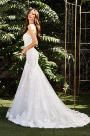 Strapless Lace Wedding Dress by Cinderella Divine CD928