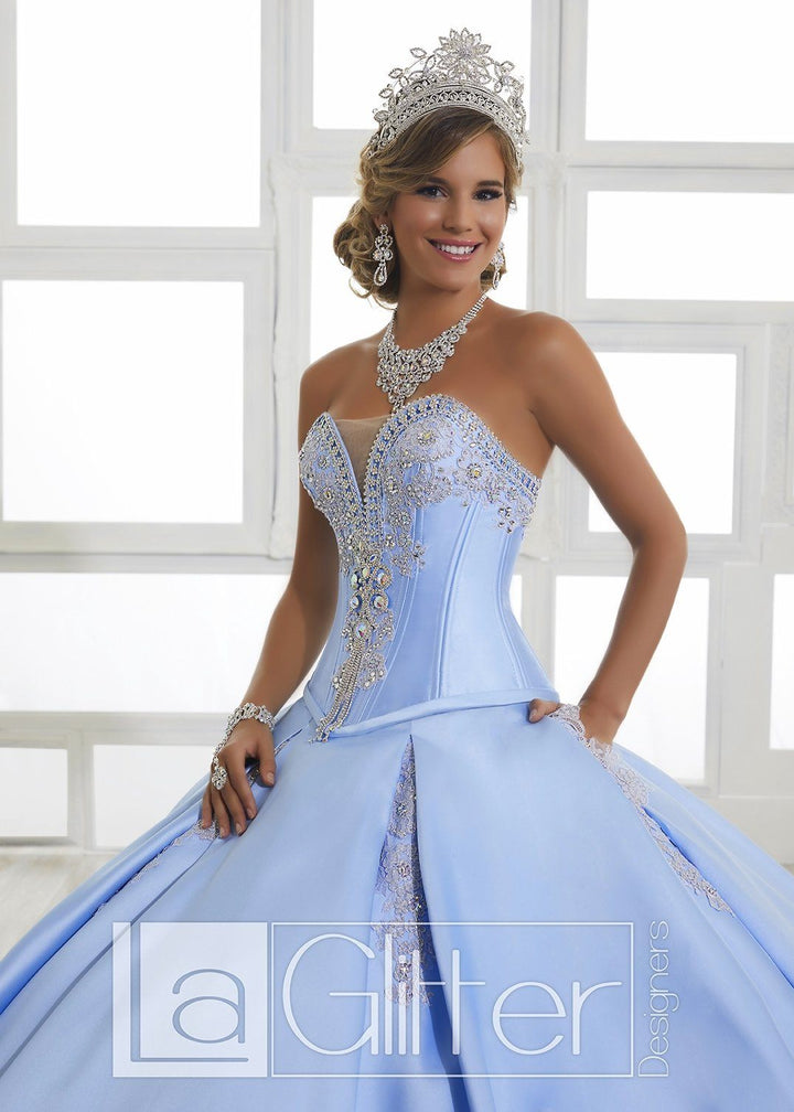 Strapless Mikado Dress by House of Wu LA Glitter 24029-Quinceanera Dresses-ABC Fashion