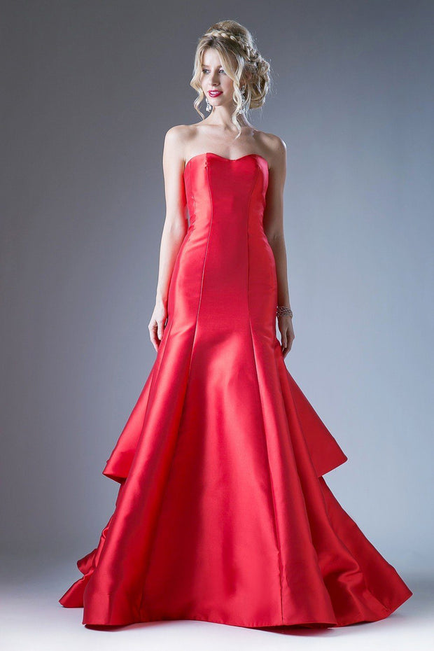 Strapless Mikado Mermaid Gown by Cinderella Divine 13355