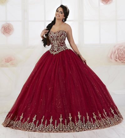 Strapless Quinceanera Dress by Fiesta Gowns 56357 (Size 14 - 26)-Quinceanera Dresses-ABC Fashion