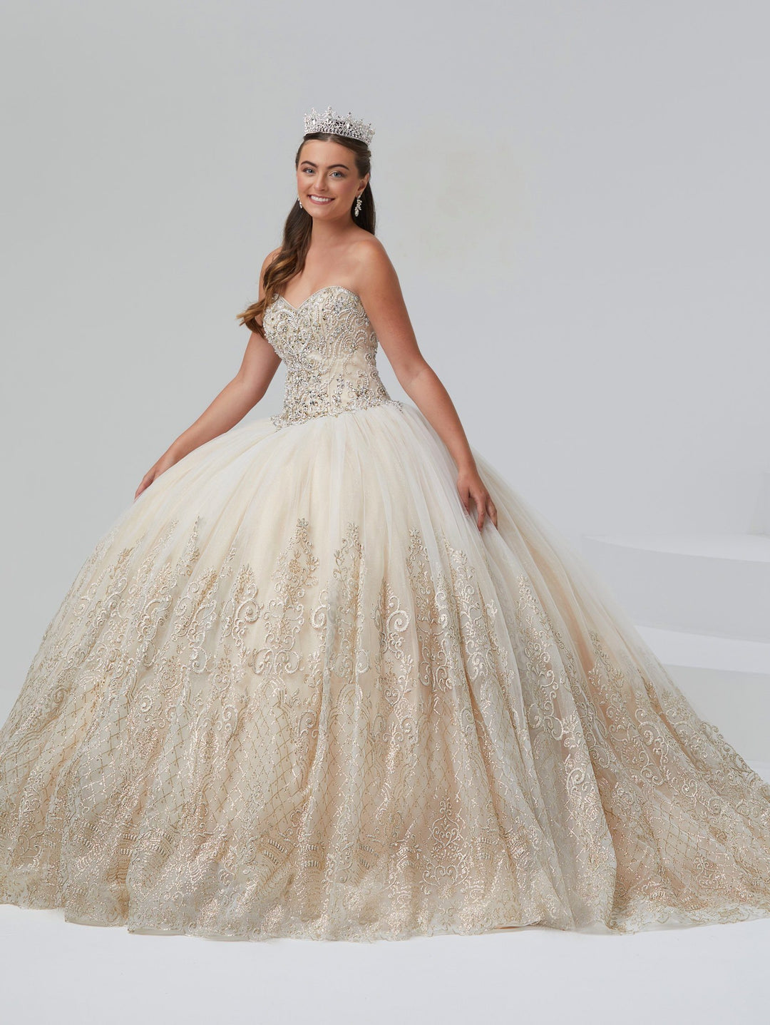 Strapless Quinceanera Dress by House of Wu 26988