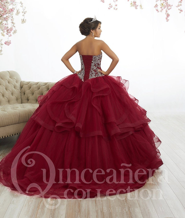 Strapless Ruffled Quinceanera Dress by House of Wu 26891-Quinceanera Dresses-ABC Fashion