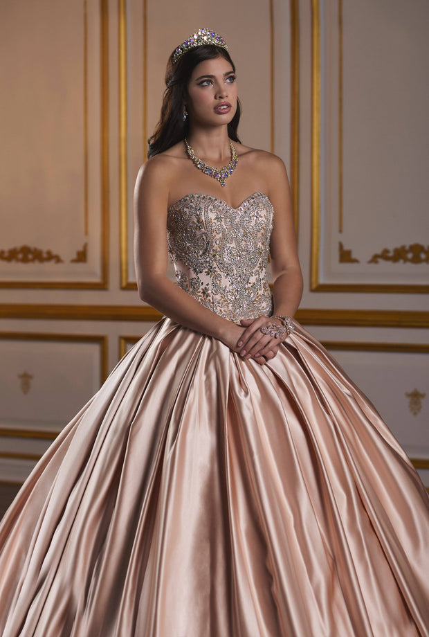 Strapless Satin Quinceanera Dress by Fiesta Gowns 56376-Quinceanera Dresses-ABC Fashion